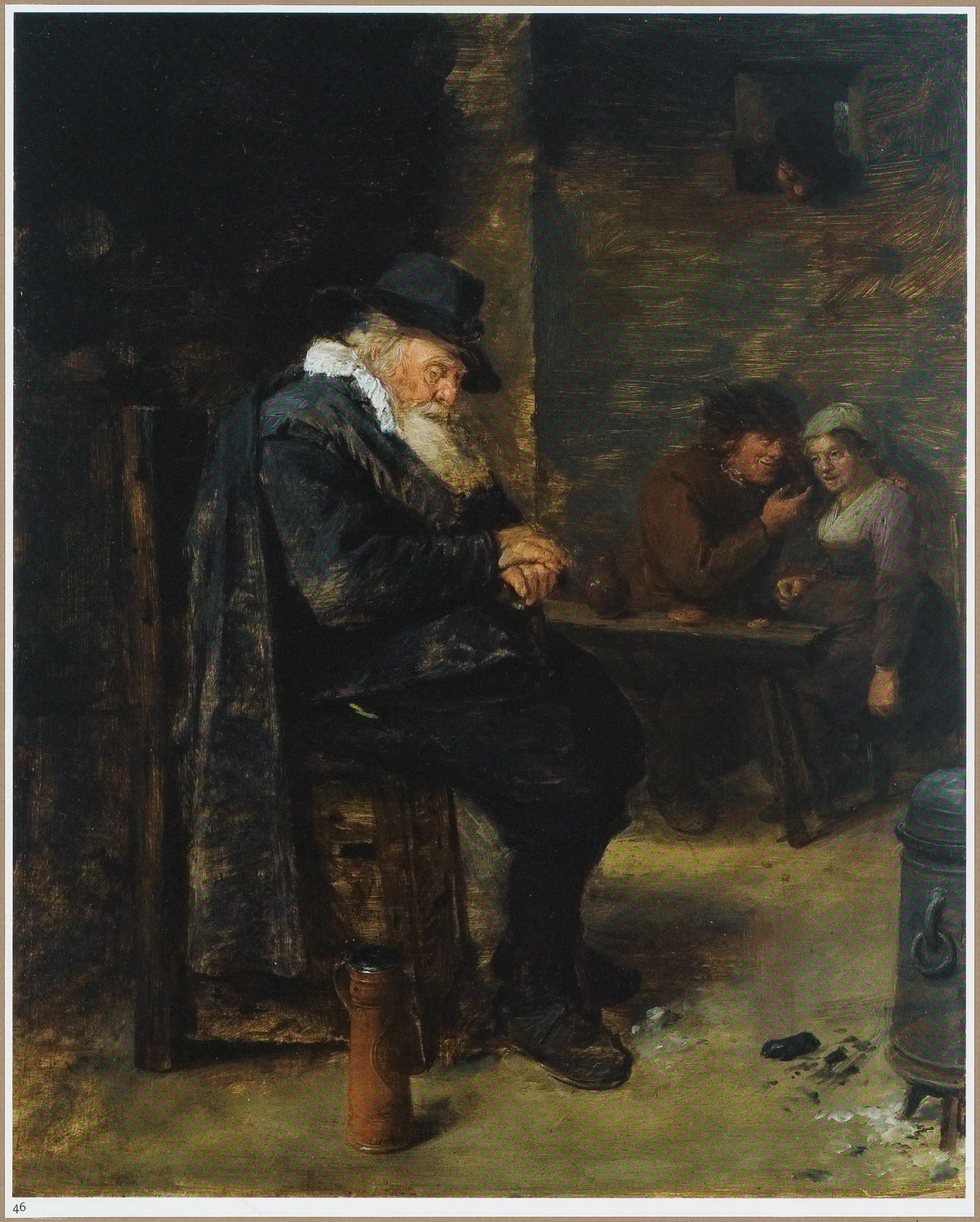 Interno della locanda con un vecchio addormentato e una coppia di innamorati - Museo delle Belle Arti di Anversa